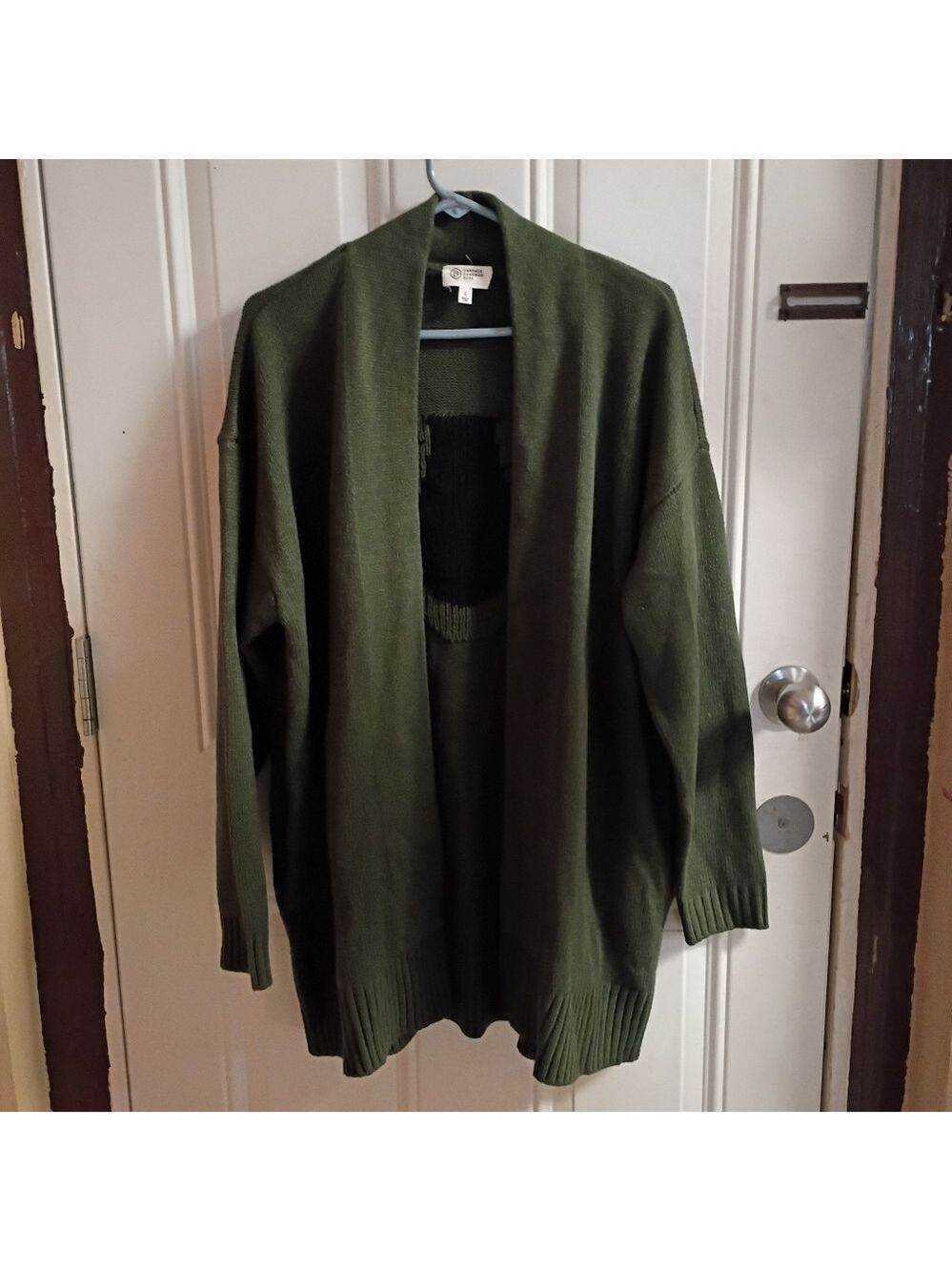 Candace Cameron Bure Green Horseshoe Knit Cardigan NWOT